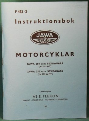 instruk-bok, JAWA 250-350cc