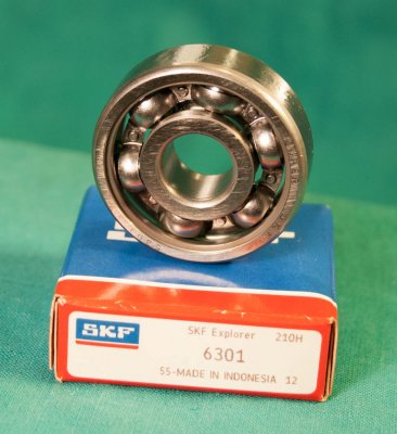 kullager 6301, 12 x 37 x 12mm