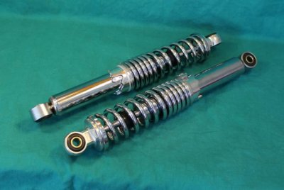 öppen stötdämpare, krom, 320mm