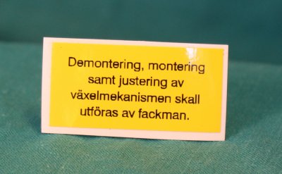 upplysningsdekal, vxl-justeri.