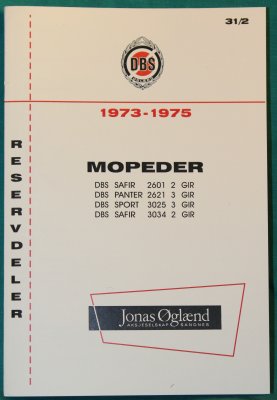 reservdelskat. DBS 2601 - 3034