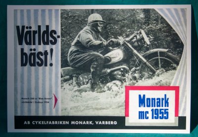 broschyr MONARK motorcyk. 1955