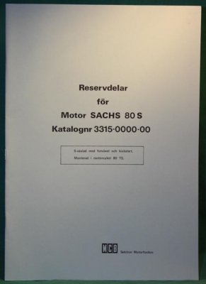 reservdelskat. SACHS 80 S