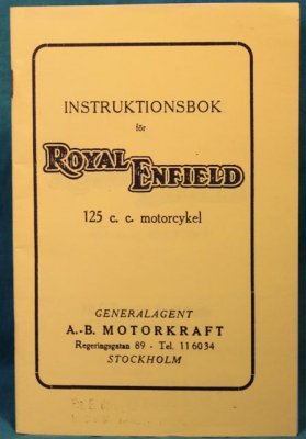 isb för R-E 125cc-motorcykel